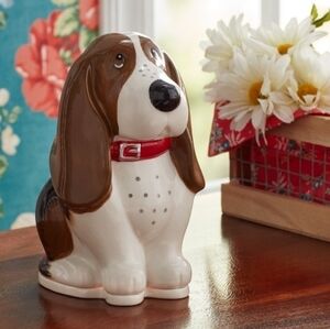 The Pioneer Woman Brown and White Dog Candle Holder